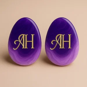 Resin monogram earrings
