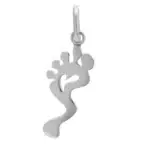 argentium silver footprint pendant