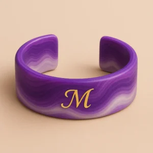 personalised resin bangle