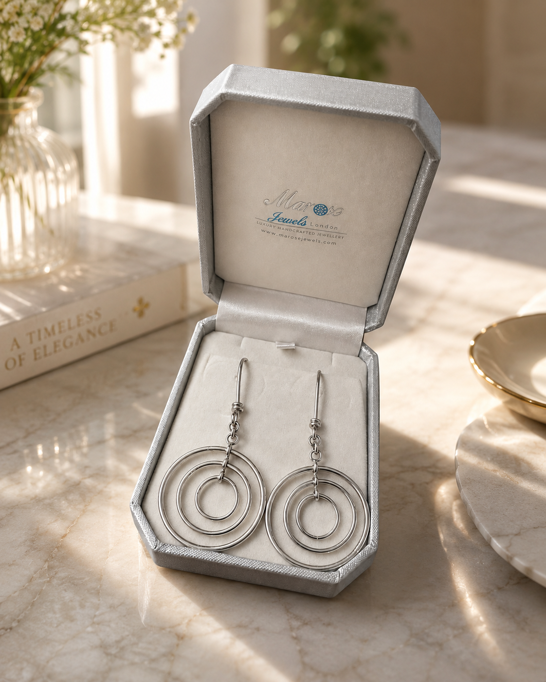 Concentric circle earrings - Image 2