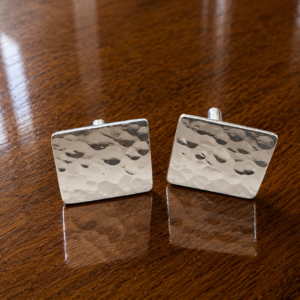 hammered cufflinks