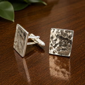 hammered cufflinks