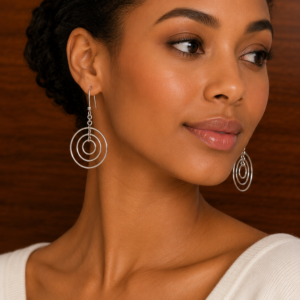 Concentric circle earrings
